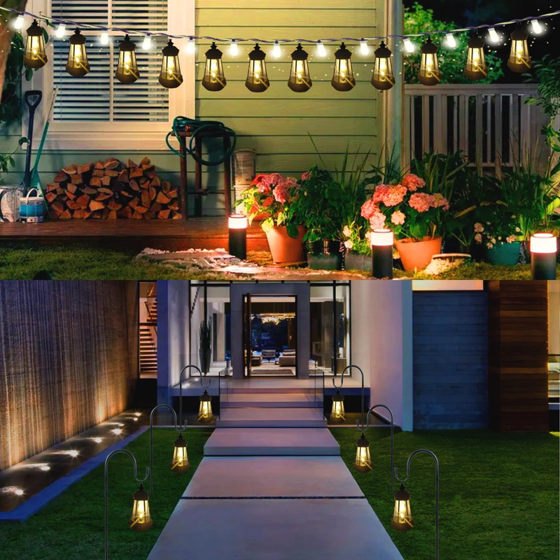 VIOYOUNS 2Pack Mini Solar Lantern Lights Replacement - Garden Decor