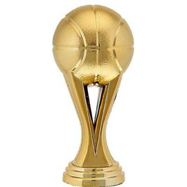 Crown Awards Basketball Trophies, 10" Gold Cup Basketball Trophies with Engraving Included, 5 Pack