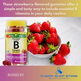 Spring Valley B Complex Gummies- Strawberry 70 Count (Pack of 2), Boxed by Fusion Shop Store