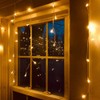 Fairy Curtain Lights Garden Icicle Lights, Battery Powered 102 Led