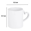 12 Pz Taza Blanca Asa Corazon 11oz Color Make Sublimar