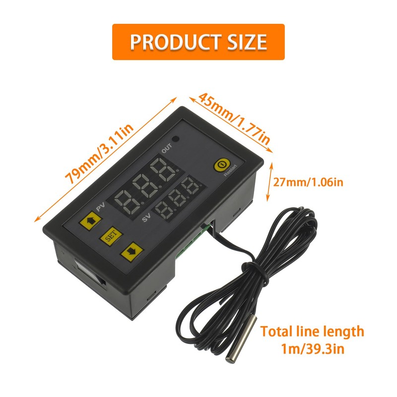 HUAREW W3230 AC 110V-220V 20A Digital Temperature Regulator, Digital Display