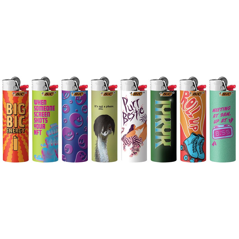 BIC Special Edition Rotating Trends Series Lighters, Set of 8