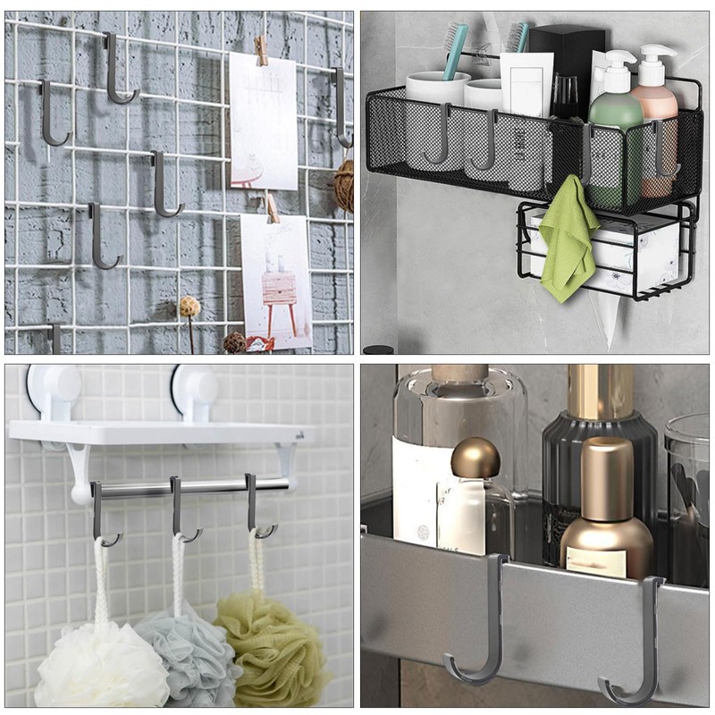 INCREWAY J Shaped Hook, 16PCS J Grid Wall Picture Hooks