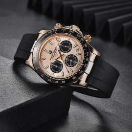 Pagani Design PD1644 Quartz Watches - Stainless Steel Men's Chronograph, Waterproof 100M, Sports & Business Casual Wristwatches