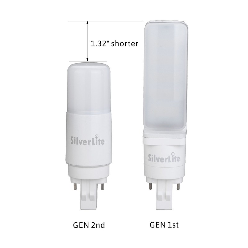 [Plug&Play] Silverlite 7w(18w CFL Equivalent) LED Stick PL Bulb GX23-2