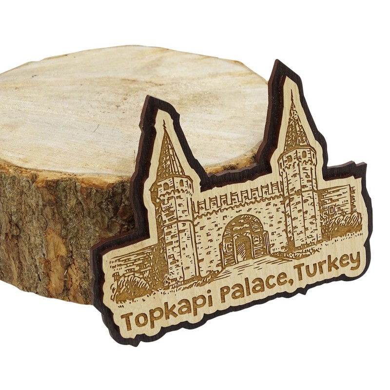 Printtoo Collectibles Topkapi Turkey Souvenir Engraved Wooden Fridge Magnet