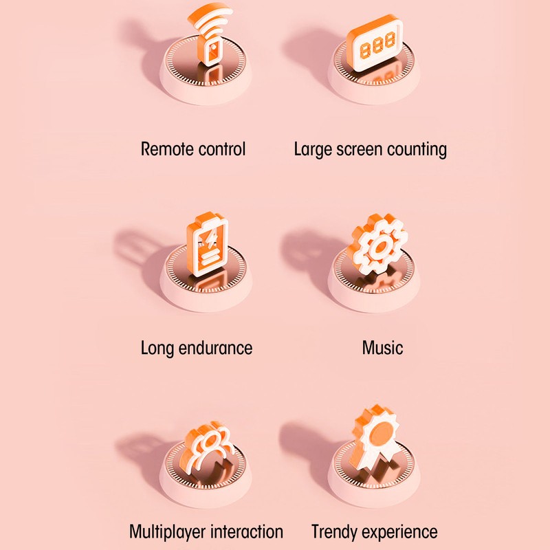 Electronic Skipping Machine Adjustable Automatic Bluetooth Light Remote Control Smart