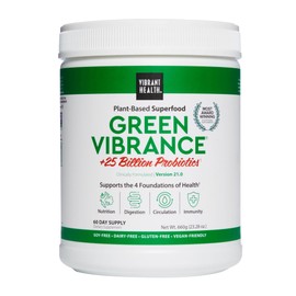 Vibrant Health, Green Vibrance, Vegan Superfood Powder, Boost Energy, 60 Servings