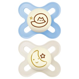 MAM Original Start Night S, 0-2 Months, Pack of 2, Fox/Moon