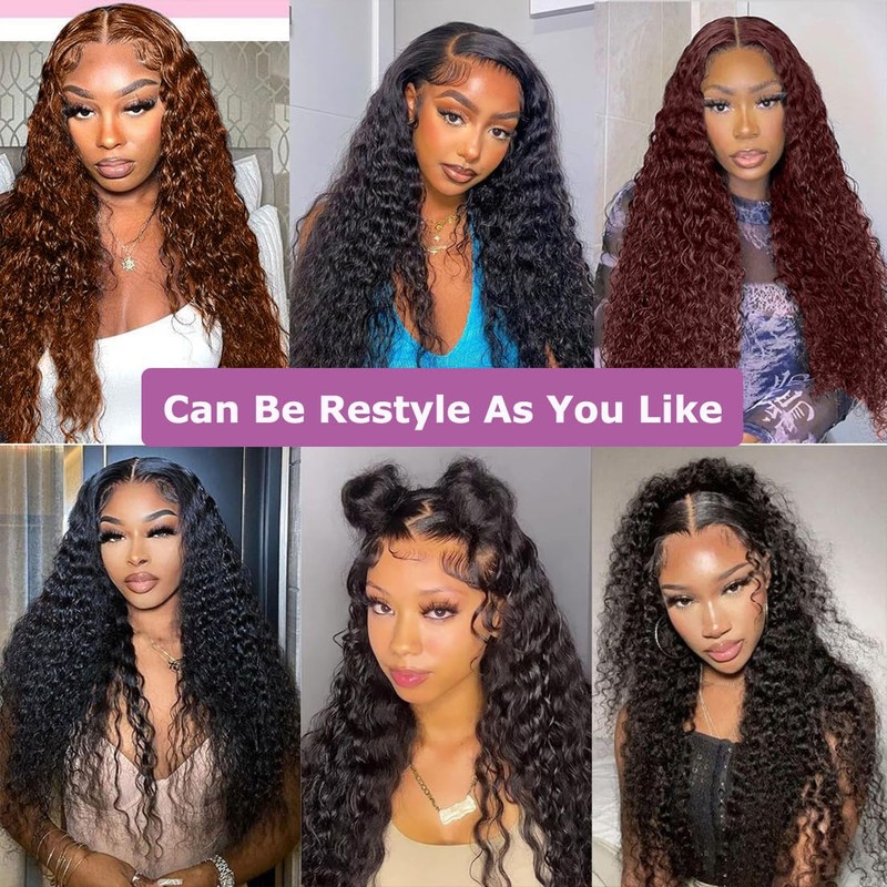 IAMFUPO 24 Inch 13x6 Lace Front Wigs Human Hair 200