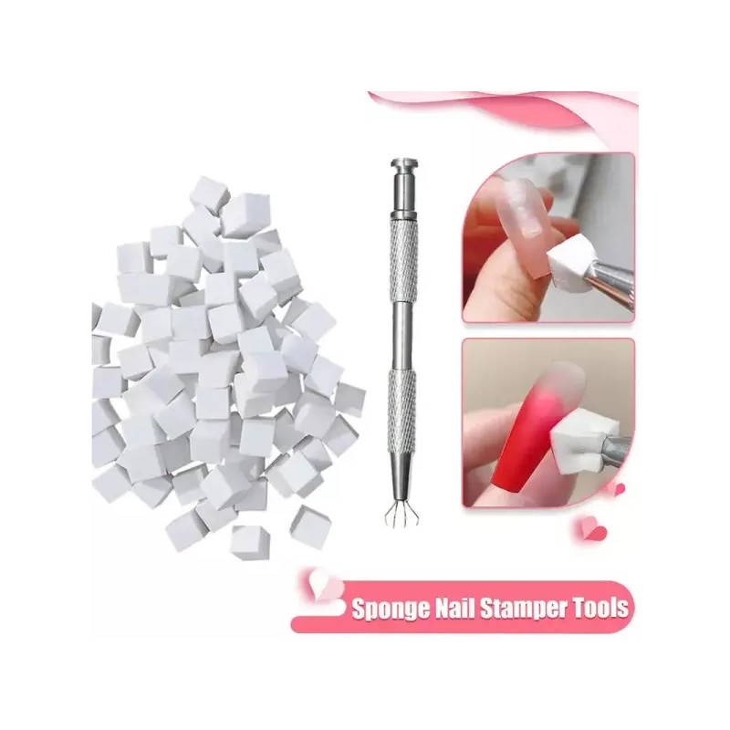 50Pcs/200Pcs 네일 아트 스폰지 세트 매니큐어 DIY 크리 에이 티브