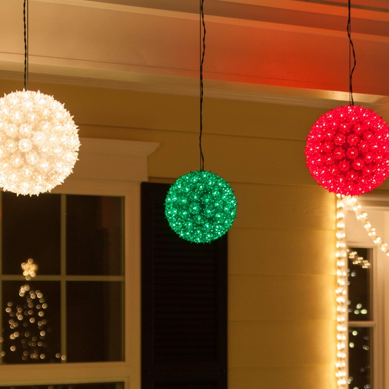 Wintergreen Lighting 10 Inch Clear Starlight Sphere, 150 Lights, Indoor-Outdoor