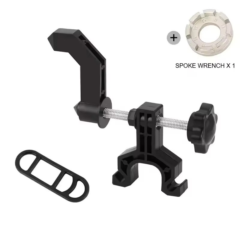 Mini Bicycle Wheel Truing Tool with Rubber Strap, Portable Rim