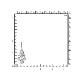 Silvershake Cabochon Gemstone White Gold Plated or Yellow Gold Plated 925 Sterling Silver Victorian Style Chandelier Leverback Dangle Gemstone Earrings Jewelry for Women, Sterling Silver Rhodium (White Gold Plated), Natural Rainbow Moonstone Moonstone