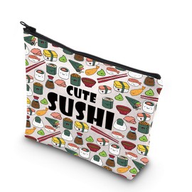 Cute Sushi Cosmetic Bag Sushi Lover Gift Sushi Fans Makeup Bag Japanese Food Lover Gift (Sushi)