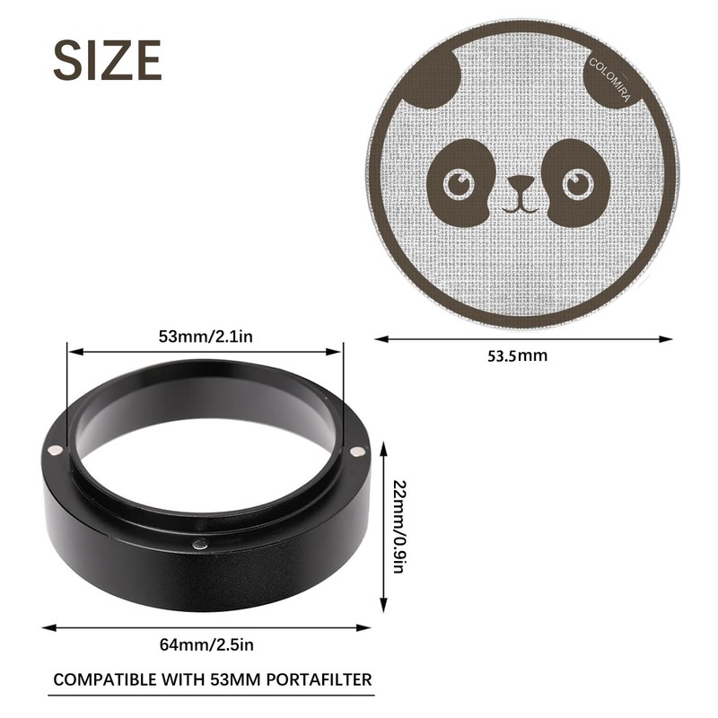 Colomira 54mm Espresso Accessories Kit, Dosing Funnel and Puck Screen