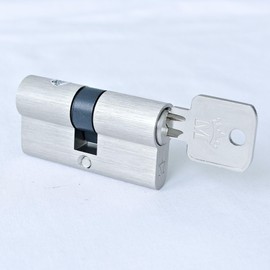Sempro Locking Cylinder 26/26 Keyed Alike Cylinder Lock 3 Keys Nickel-Plated Brass Tested According to EN 1303:2015