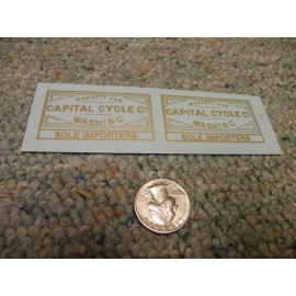 na Herald King decals HO Capital Cycle Co Wash. DC Sole Importers gold  ZZ109