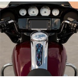 Kustom Cycle Parts Gothic Grim Reapers Metal Dash Panel Console Insert! Fits Harley Davidson 2008-2020 Street Glides and 2010-2020 Road Glides. Easy Install!