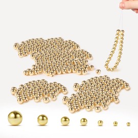 14K Gold Filled Round Ball Spacer Beads, Smooth Loose Ball Beads for DIY Bracelet Jewelry Making (5mm-240 pcs)