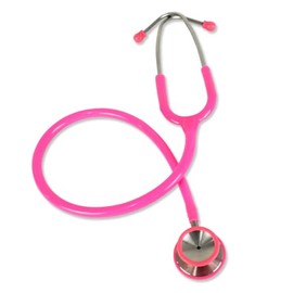 Medstar Estetoscopio Profesional de Doble Campana., »Campana de Acero Inoxidable., »Excelente conducción del sonido. (Rosa)