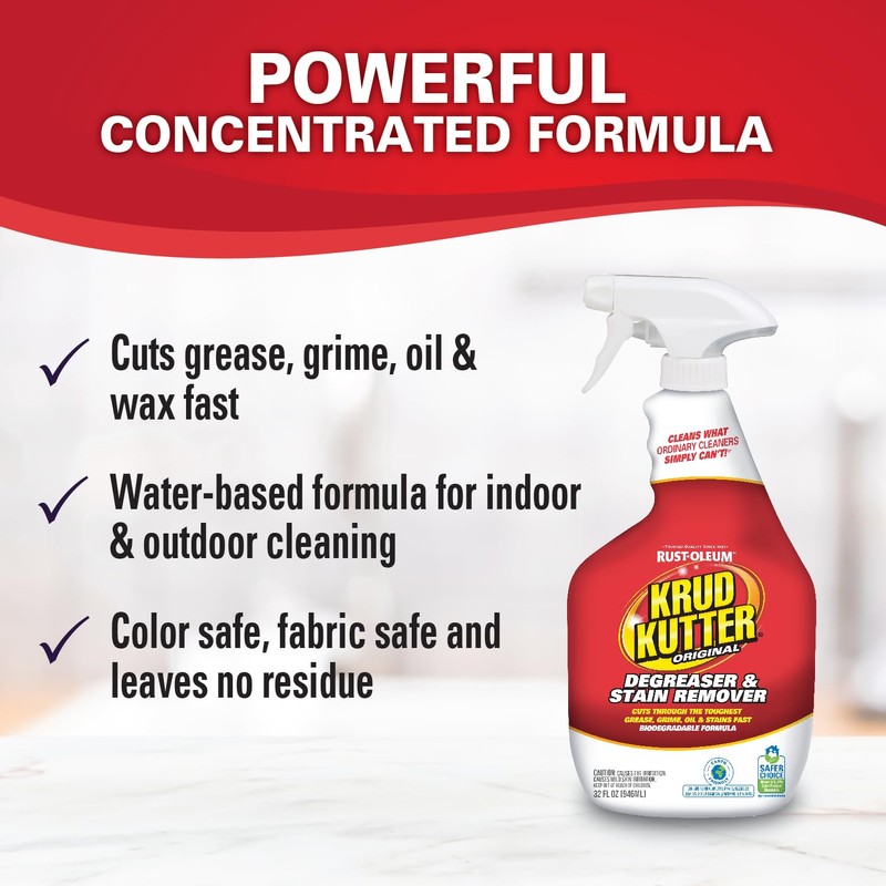 Krud Kutter KK326 Original Concentrated Cleaner/Degreaser Stain Remover Spray, 32
