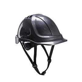 Portwest PC55GRR Endurance Work Safety Helmet EN 397 Carbon Look, Helmet for Guide, Powers, architect, Ladder, Engineers, Grey