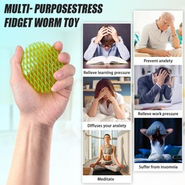Fidget Wurm Spielzeug, Anti Stress Spielzeug, Sensorisches Fidget Spielzeug, Formwandelnder Wurm Spielzeug für Kinder, Decompression Fidget-Fingerspielzeug für Erwachsene und Kinder