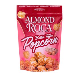Almond Roca Butter Toffee Flavored Popcorn - 5oz Snack Bag - Sweet Crunchy Kettle Popped Popcorn with Buttery Toffee & Almonds - Gluten Free Snacks, Kosher, No Preservatives
