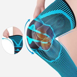 SVDpirit Professional Knee Brace Compression Sleeves(1pc) Full Leg Sleeves For Men Women Patella Gel Pads & Side Stabilizers 1007