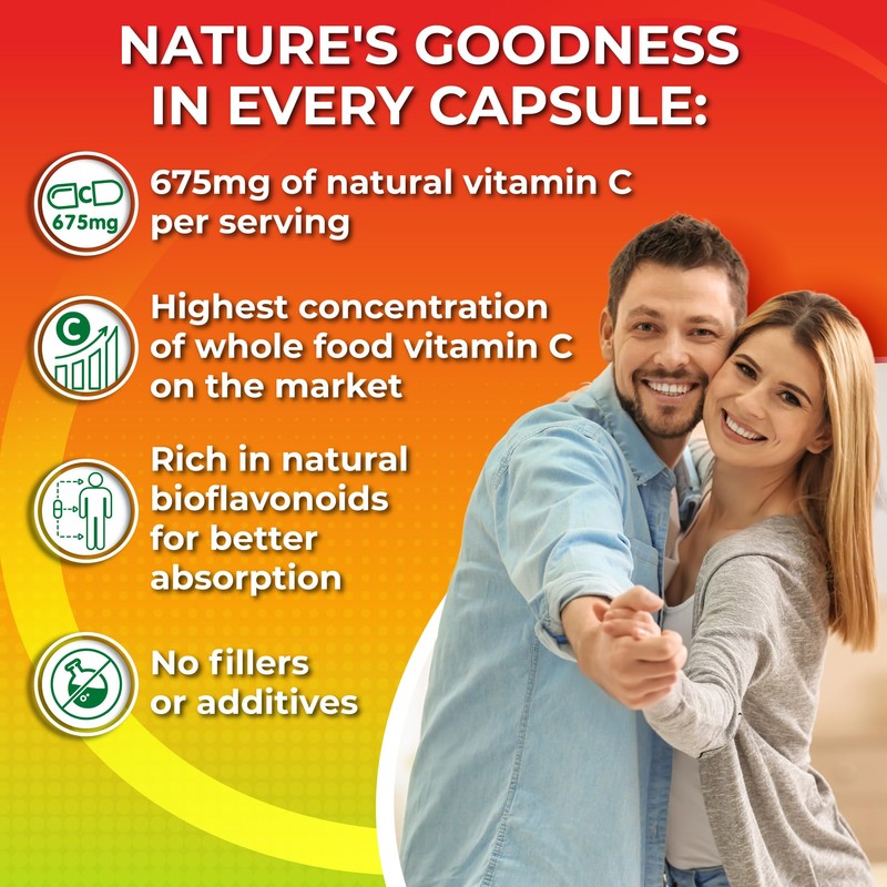 Whole Food Vitamin C Complex - 1450mg Organic Berries -