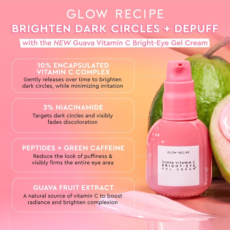 Glow Recipe Guava Vitamin C Brightening Eye Gel - Niacinamide,