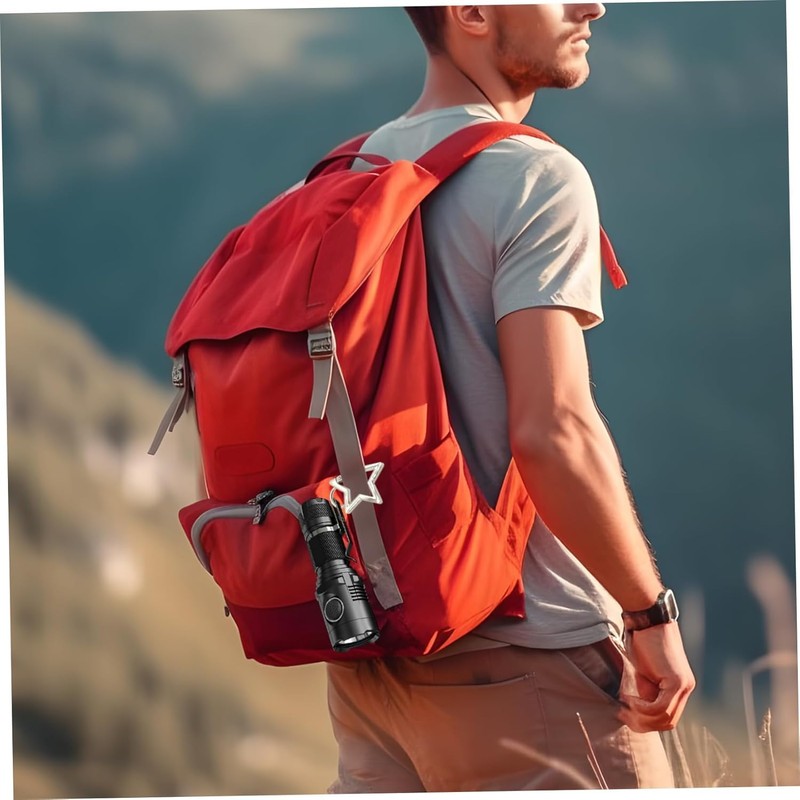 Pack of 2 Star Carabiner Clip, Star Shape Key Ring,