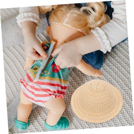 DIYEAH Doll Straw Hat Doll Straw Hat Dollhouse Straw Hat Mini Hats Sombrero Cotton Playroom Headwear Model Accessories