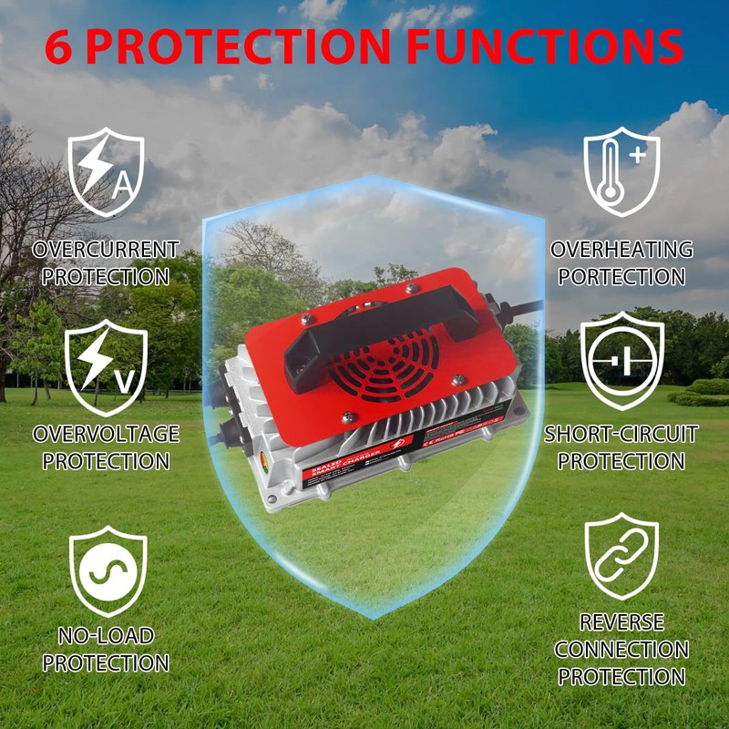 Voolex 15A 48V Golf Cart Battery aCharger for EZGO RXV