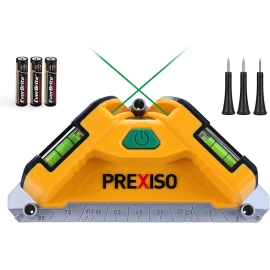PREXISO Square Laser-65Ft Green Beam Floor Tile Laser Level With 3AA Batteries