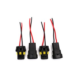 UTSAUTO 2Set 9005 9006 H10 Wire Connectors Female & Male Adapter Wiring Harness Sockets Wire 12V for Headlights Fog Lights