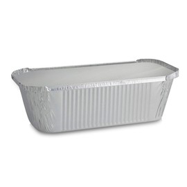 Aluminum Foil Trays Containers Aluminium with Paper Lids 1500ml. Great for Baking Food Storage Takeaway Tins (20 Pack)
