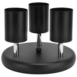 HyuGRound Ceiling SpotFixture, 3-FMount Wall Lamp, Directional Lighting for Kitchen, Bedroom, Dining Room, Office 85‑265V (Three Round Black)