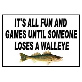 Walleye Fishing Magnet (3 1/2 X 5 Inches)
