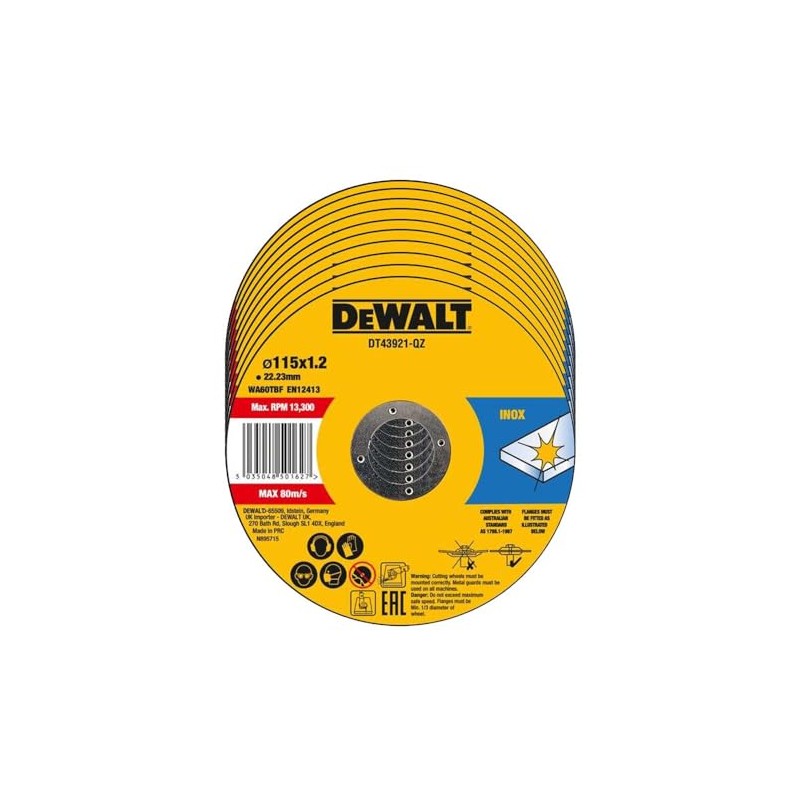 DT43921 Metal Cut Off Disc 115 x 1.2 x 22.23mm