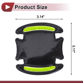 HEROFFIX 1 Set 3D Car Door Handle Scratch Protector Anti-Scratches Auto Door Handle Protective Film Green