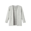 NAME IT Girl's Long Fit Cardigan, grey melange