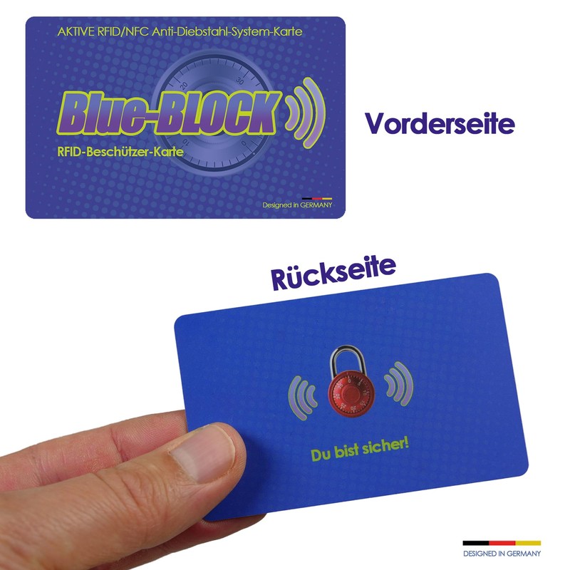 Blue Block Active RFID/NFC Protector Card Off-Block RFID Blocking Card