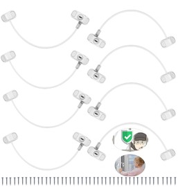 eSynic 8Pcs Window Restrictors for UPVC Window Opening Restrictors Screw in Window Safety Locks Children with Keys Kids Window Catch Velux Window Lock Perfect for Home Public Applications-White