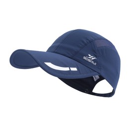 Gvatasz Men Quick Dry Sport Baseball Cap, Men's Athletic Fitted Cap, Adjustable Anti UV Sun Hat Summer Golf Hat,Navy Blue