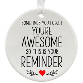 Inspirational Gifts for Women, Birthday, Motivational Gifts for Nurse, Friends, Coworkers, Appreciation, Retirement Gifts Ideas - Christmas Tree Decoration Ceramic Ornament