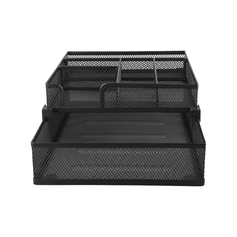 2 Tier Paper Tray Double Layer Metal Mesh Paper Tray