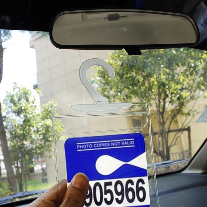 Handicap Placard Holder - Ultra Transparent Disabled Parking Permit Placard